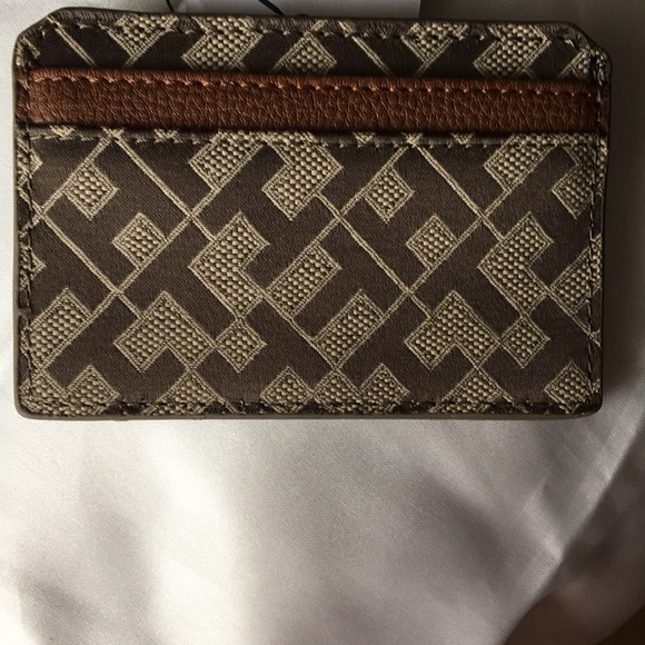 New Tommy Hilfiger Logo Card Case Wallet Unisex - Picture 2 of 2